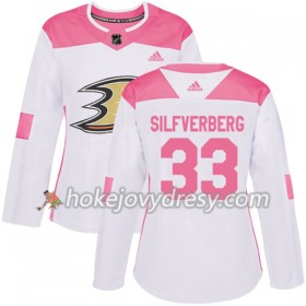 Dámské Hokejový Dres Anaheim Ducks Jakob Silfverberg 33 Bílá 2017-2018 Adidas Růžová Fashion Authentic